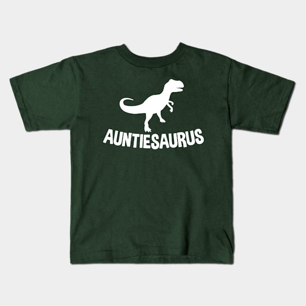 Auntiesaurus Kids T-Shirt by skgraphicart89